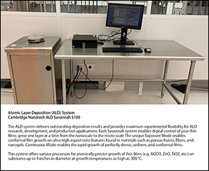 Image of the atomic layer deposition instrument in the IMS Cleanroom